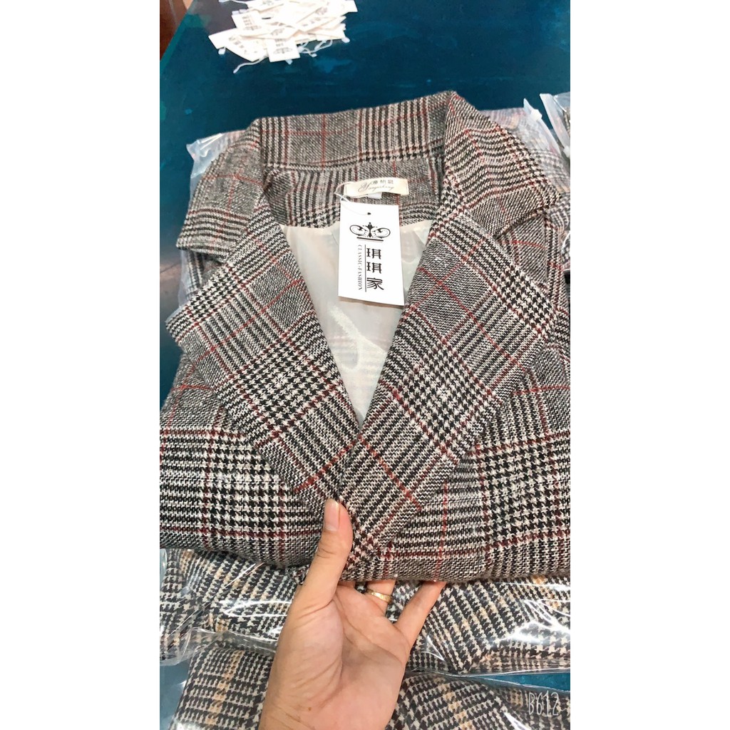 áo blazer dạ kẻ blazer loại 1 freeship50k | BigBuy360 - bigbuy360.vn