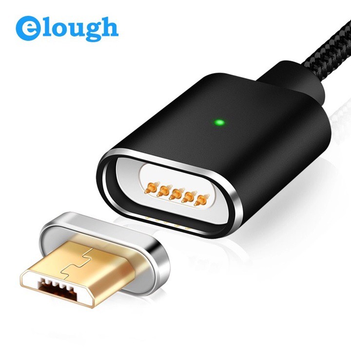 Cáp Sạc Android MicroUSB Hít Nam Châm Elough Chính Hãng