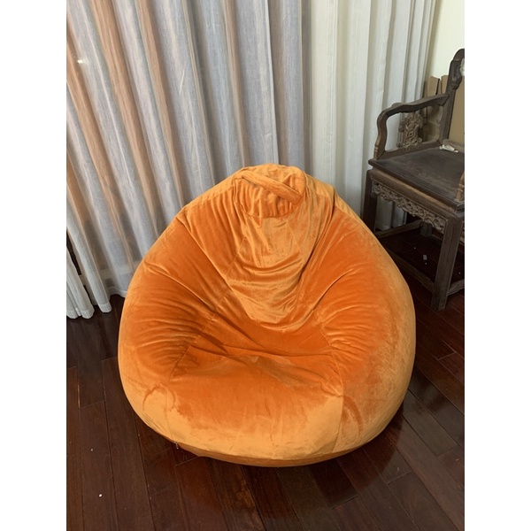 ghế lười hạt xốp chất liệu băng lông nhung