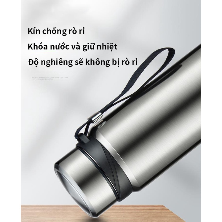 Bình giữ nhiệt inox 304 cao cấp 800ml dung tích lớn có tay cầm không bị rò rỉ