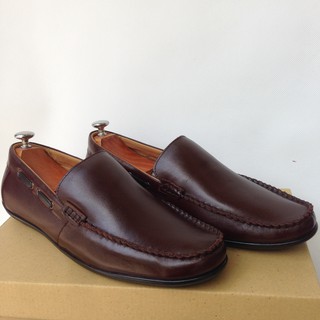 [DA BÒ THẬT] Giày mọi nam da bò cao cấp trơn nâu