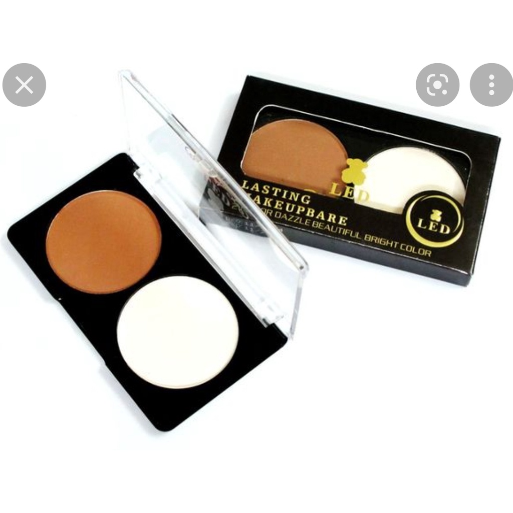 Phấn Tạo Khối 2 ô Highlight LASTING MAKEUPBARE LED (Hàng Nội Địa Trung)