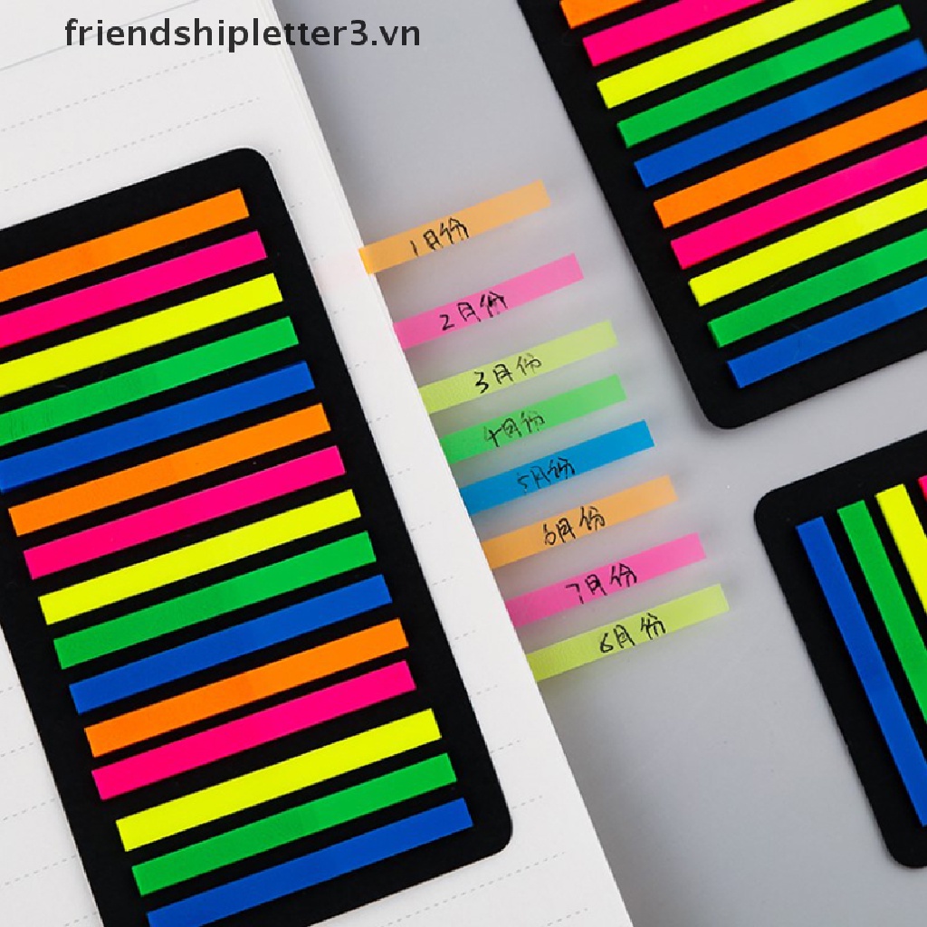 Set 3 / 160 / 300 Giấy Note Dạ Quang Trong Suốt Tiện Dụng