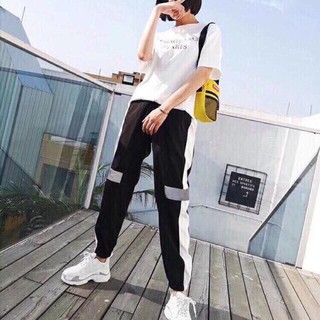 Quần jogger kaki sọc phản quang