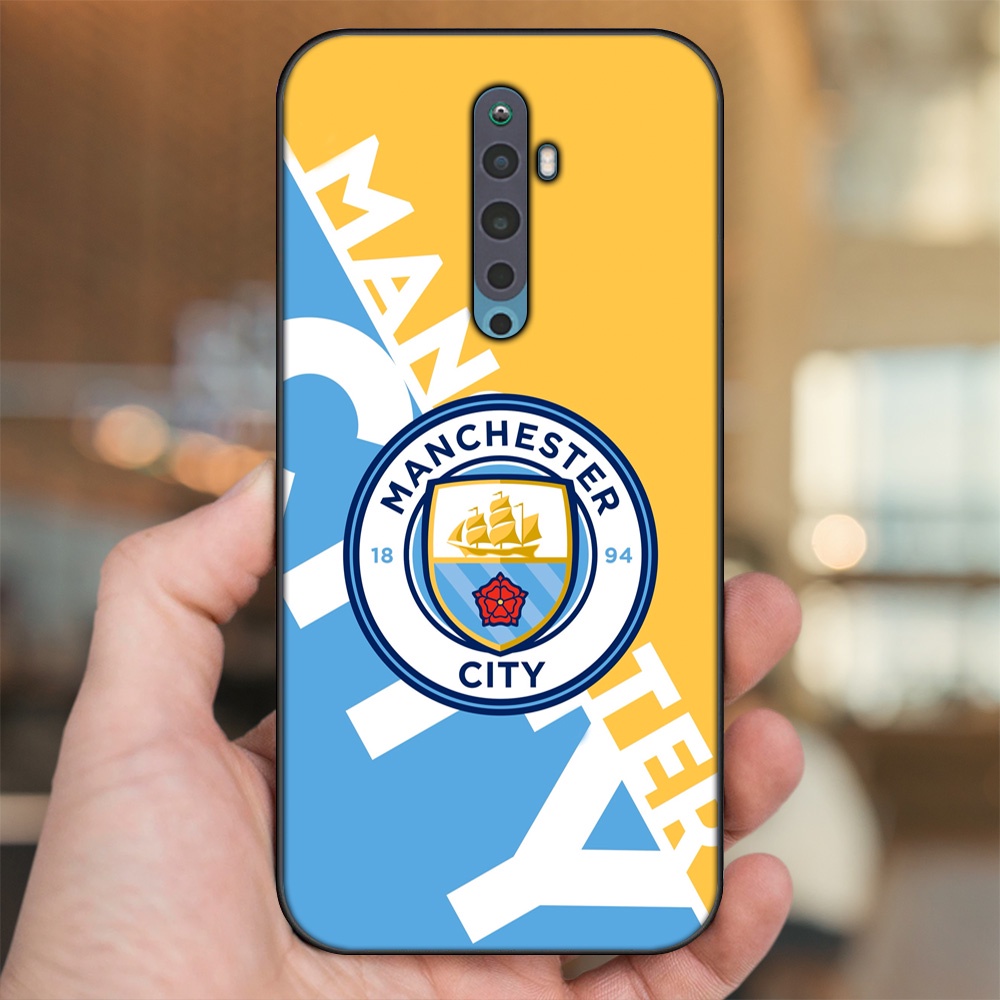 Ốp lưng Oppo Reno 2F viền đen in hình Manchester City MC