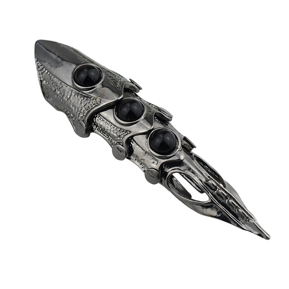 Nhẫn ngón tay hợp kim dáng dài kiểu đầu lâu động vật phong cách Hàn Quốc cá tính thời trang dành cho nam