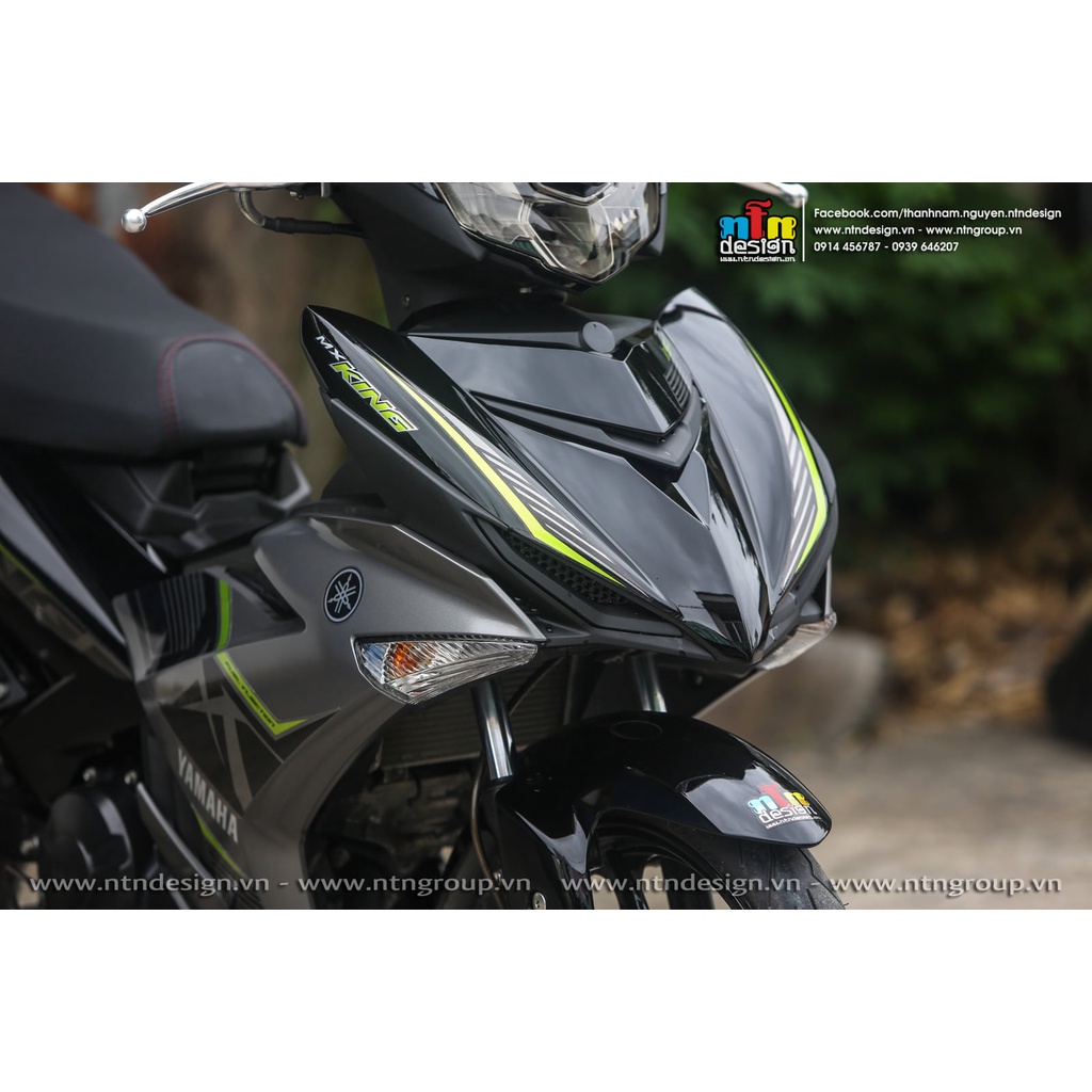Tem Rời Dán Xe Exciter 150 Mẫu MX Xám Đen Xanh Cực Chất, Hàng 3 Lớp Chất Lượng Cao ,Team Decal