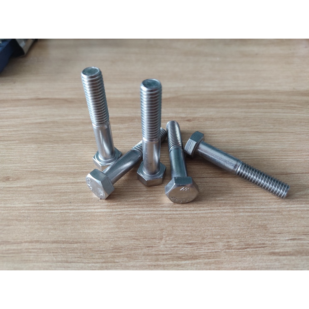 Bulong Lục Giác Ren Lửng M8x45mm, Bulong Lục Giác INOX