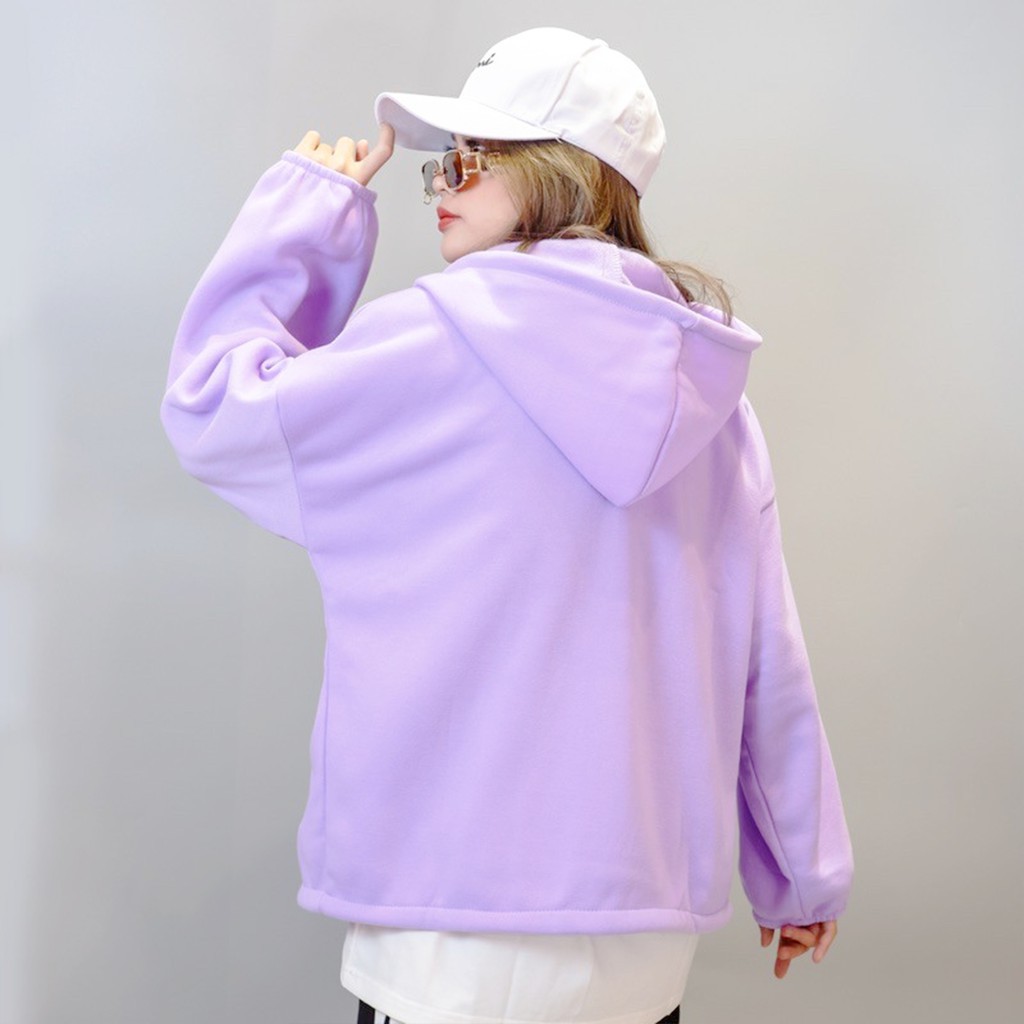 Áo khoác nỉ bông nữ nam form cánh dơi khóa kéo unisex GAZU nhiều màu GZ350 | BigBuy360 - bigbuy360.vn