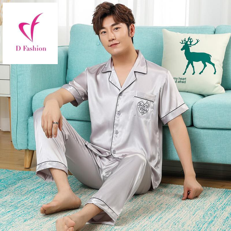 PY1804 - Bộ pyjama nam ngắn tay chất lụa hàng nhập