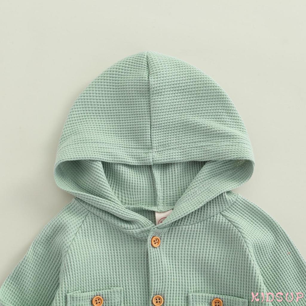 Áo liền quần có nón tay dài đáng yêu cho bé