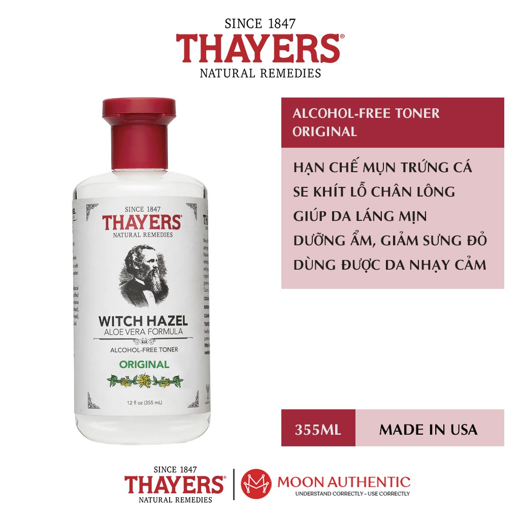 Nước Hoa Hồng Không Cồn Thayers Original 355ml Mỹ