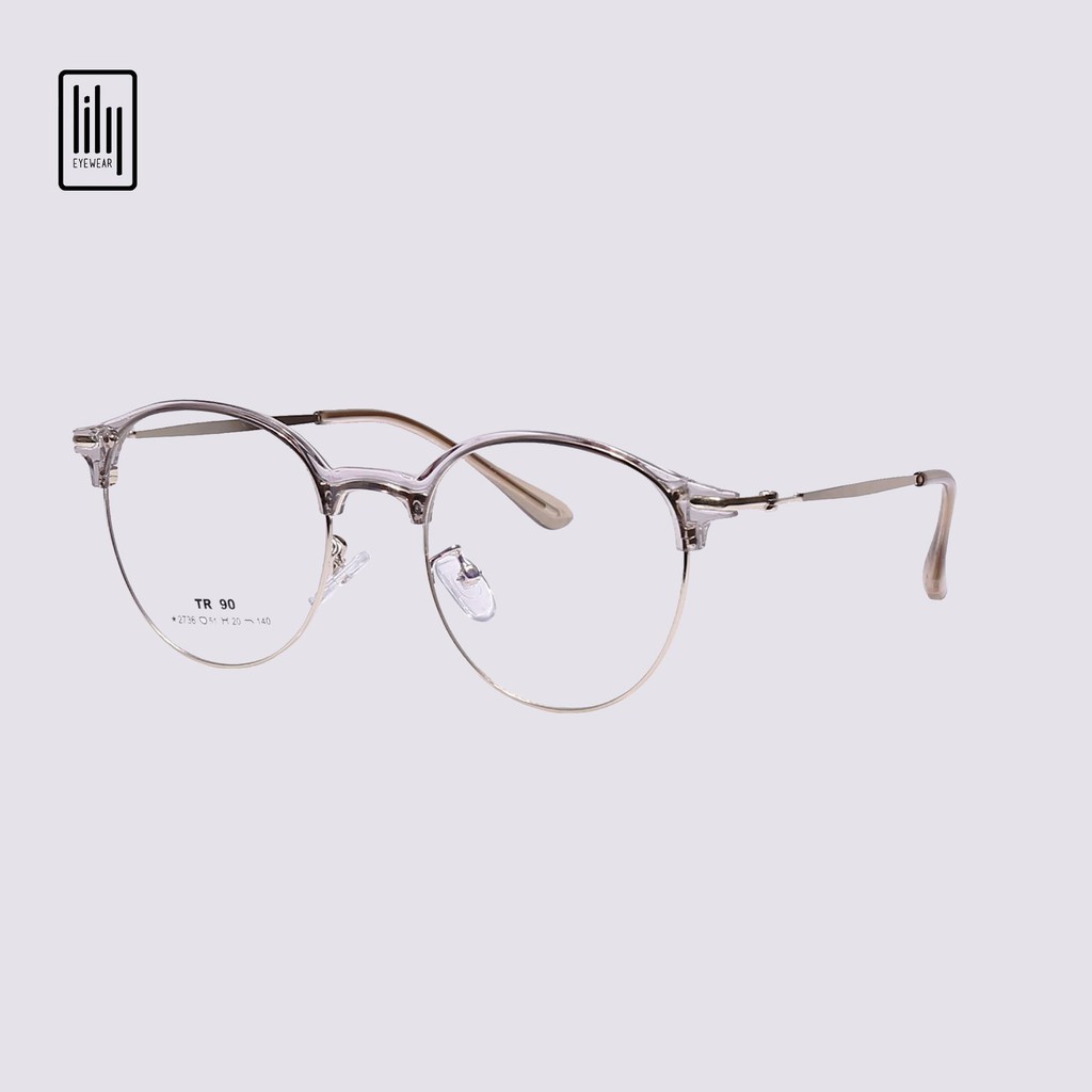 Gọng kính cận tròn kim loại thời trang nữ Lilyeyewear 2736 nhiều màu #8