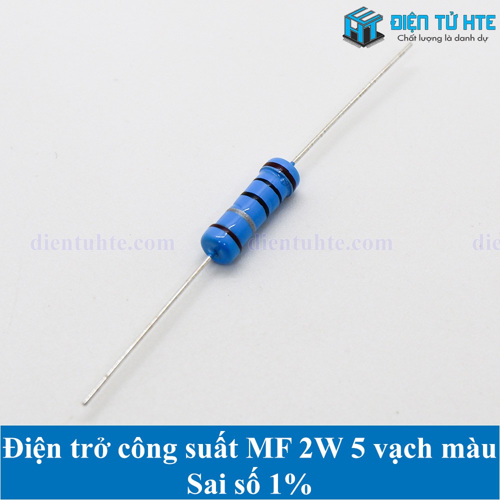 Gói 10 con Điện trở MF 1% 2W 5 vạch màu 1R-470R