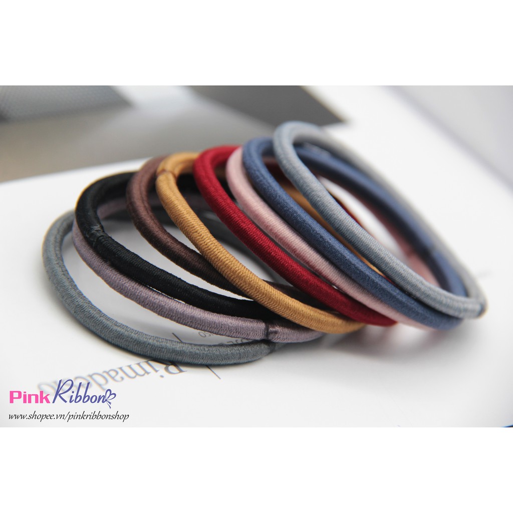 Chun cột tóc sợi bóng cao cấp - SET 5C - chun người lớn