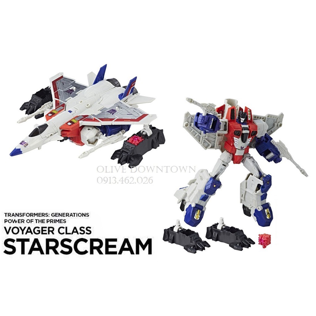 🔋 Mô hình STARSCREAM size Voyager 18cm đầy đủ phụ kiện - Transformers POWER OF THE PRIMES