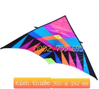 Diều delta 7 màu hawaii 3.6 mét