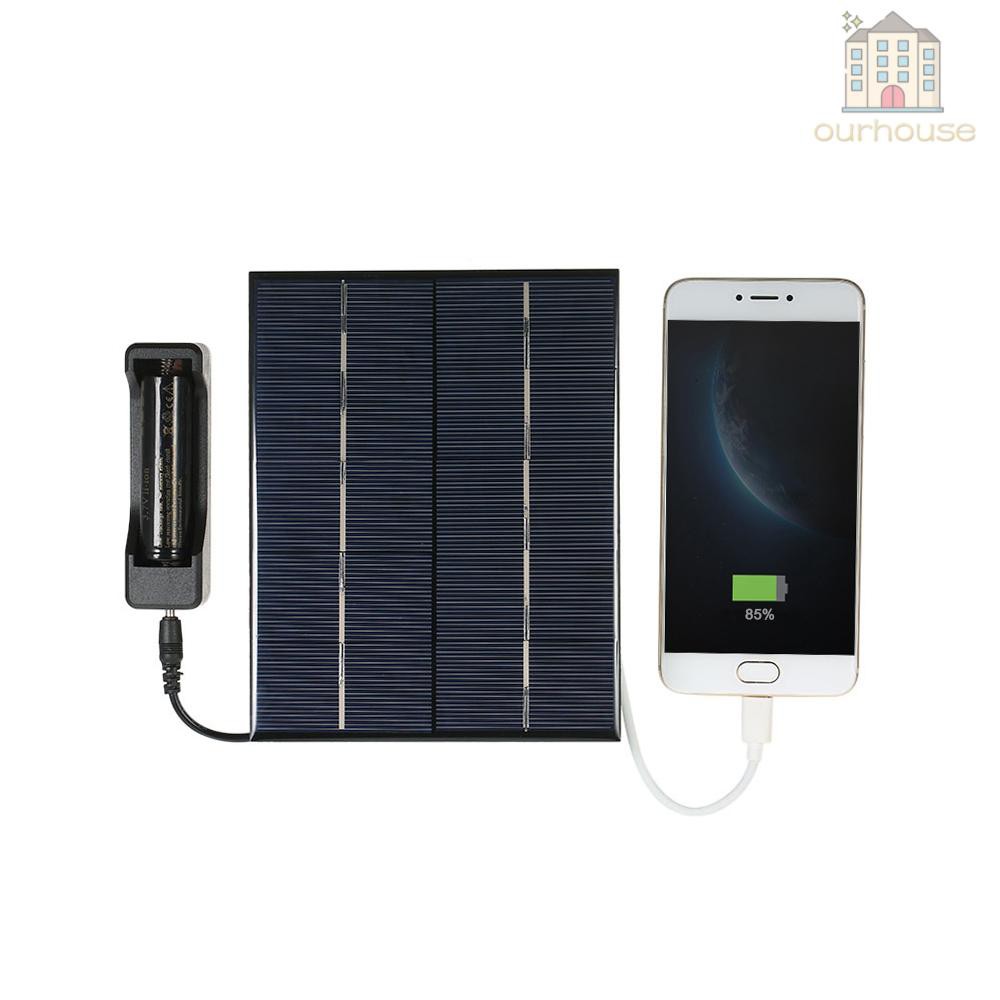 3.5W 5V Polycrystalline Silicon Solar Panel Solar Cell for Power Charger USB Port 18650 Battery Charging