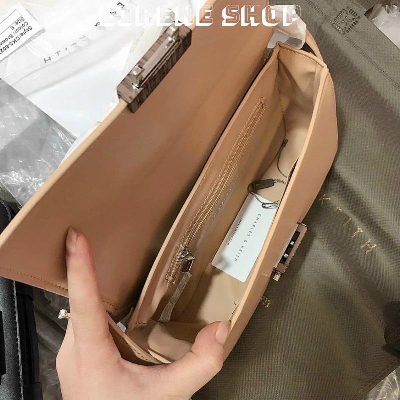 Túi Nữ CNK NEW 2021 Bản Dây To Chỉnh Nấc Front Flap Push Lock Crossbody Bag