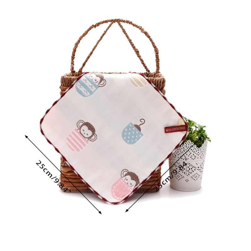 Khăn Lau Mặt Bằng Cotton Muslin Mềm Mại Cho Bé Sơ Sinh