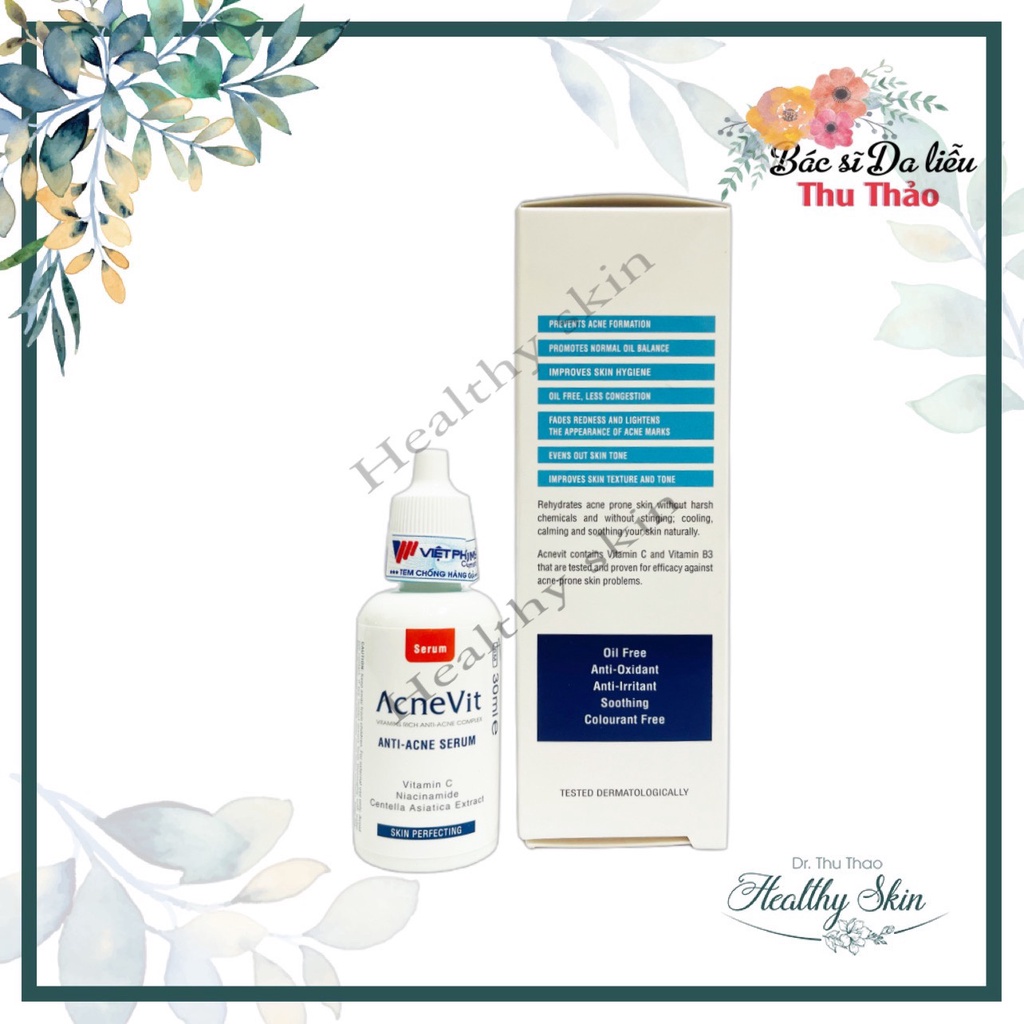 Tinh chất dưỡng sáng, ngừa mụn AcneVit Anti-Acne Serum