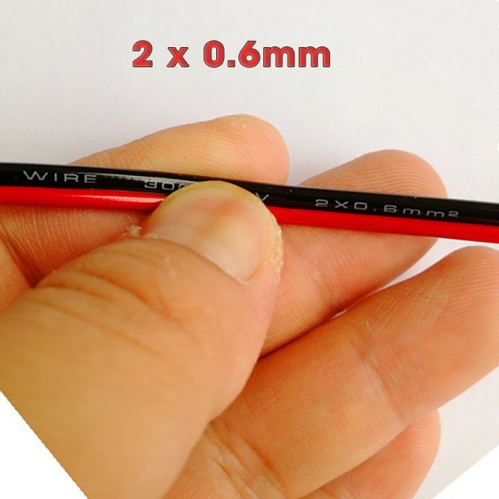 VBST MCV Dây nối nguồn DC đực lõi đồng siêu dày 2x0.6mm, Jack DC lõi đồng to như dây điện trằn phú 2 58