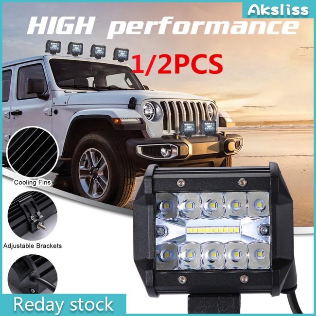 AKS 200W LED 3 Rows 4inch Work Light Bar Driving Lamp