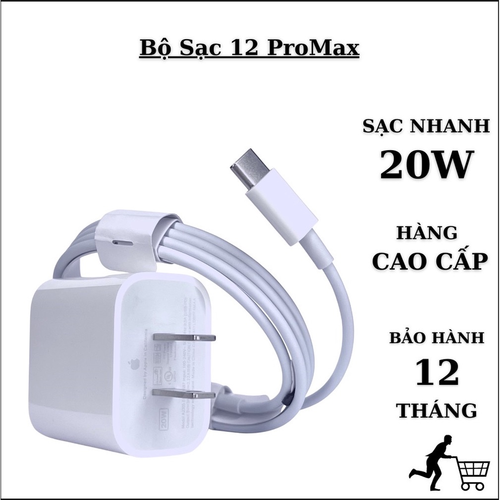Bộ Sạc Nhanh IP 20w chân dẹt chuẩn US cho các dòng iphone 8 9 10 Xmas XS 12 11 pro max,..