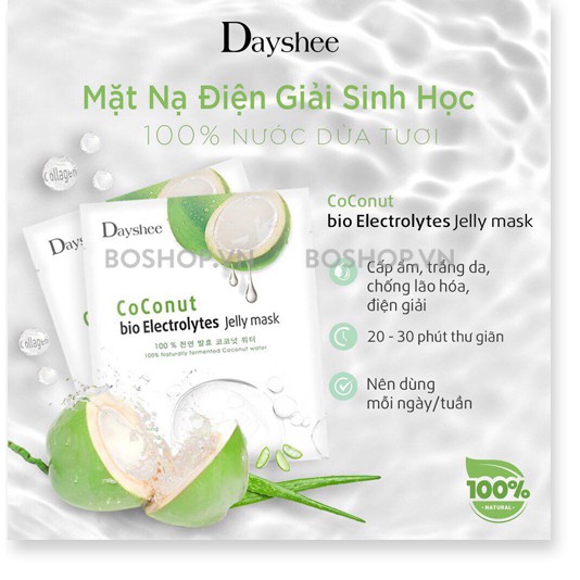 Mặt nạ dừa điện giải sinh học Coconut Bio Electrolytes Jelly Mask | Dayshee Jelly Mask