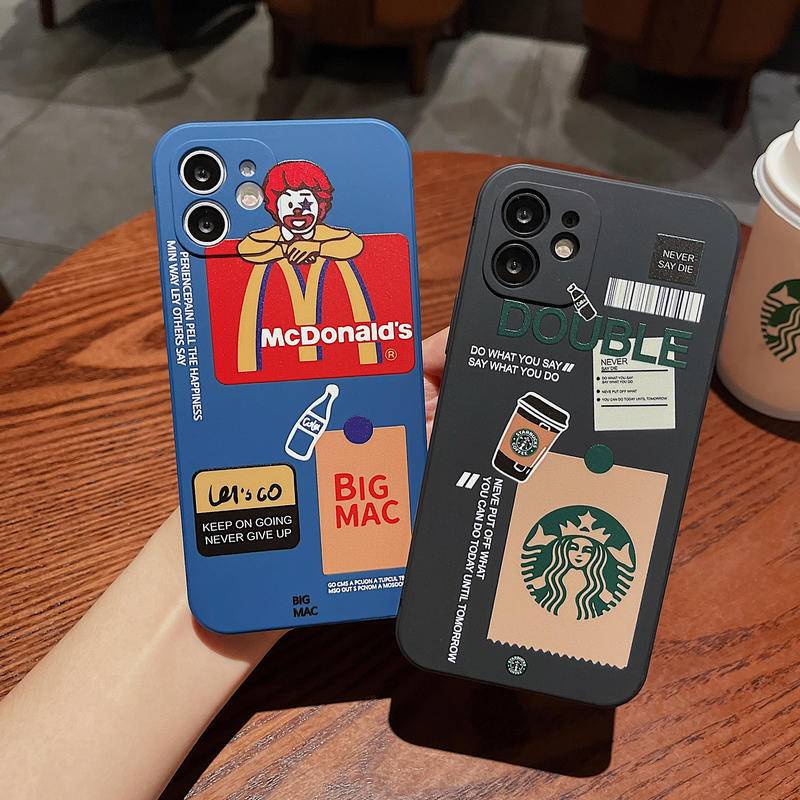 Ốp điện thoại  Starbucks McDonald's Ốp iphone 14 13 12 11 pro max  x xs xr xsmax  7Plus 8Plus 7 8 6 6s -G3M