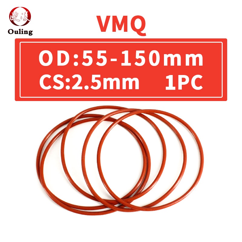 1 Vòng Đệm Cao Su Dạng Nhẫn Chống Nước Dày 2.5mm Cho 55 / 60 / 65 / 70 / 75 / 80 / 85 / 90 / 95 / 100 / 150 * 2.5mm