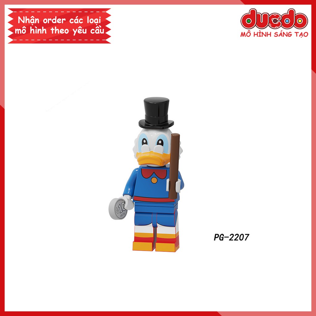 Minifigures các nhân vật Mickey, Duck, Chip, Dale - Đồ Chơi Lắp Ghép Xếp Hình Mô hình Mini POGO PG8279