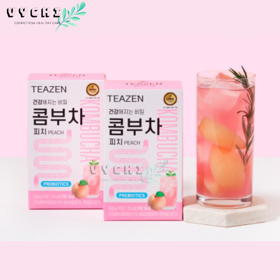 Trà Kombucha Teazen vị đào nhập khẩu Hàn Quốc (Date 2024)