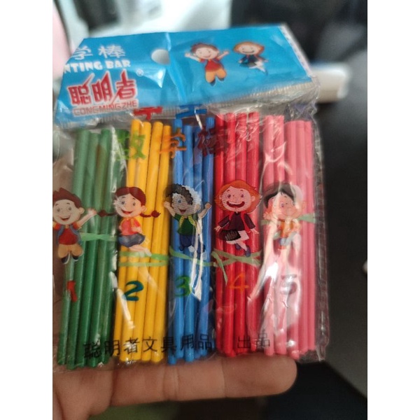 túi 100 que tính học sinh 10cm nhiều màu