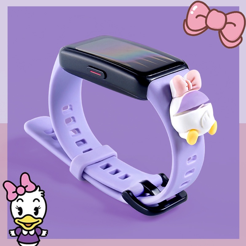 Dây Đeo Thay Thế Chất Liệu Silicon Họa Tiết Hoạt Hình Dễ Thương Cho Huawei Band 7 Huawei Band7