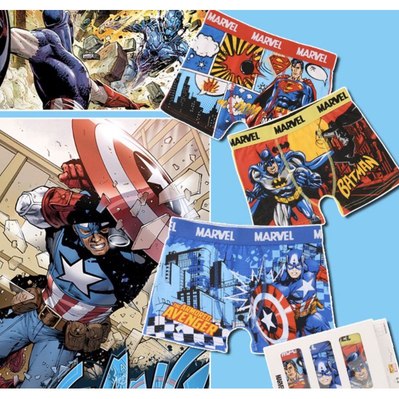 Sét 3 chip đùi bé trai Marvel Comics Arvenger 3 Boxers