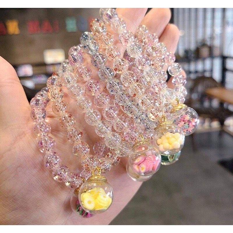 ❄️Vòng đeo tay cho bé gái pha lê trong suốt