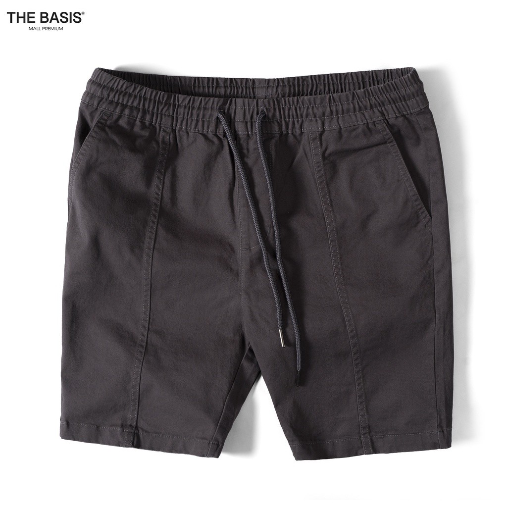 Quần short nam kaki BASIS, dây rút, vải kaki co giãn, form vừa vặn QK04 - Hàng nhập khẩu