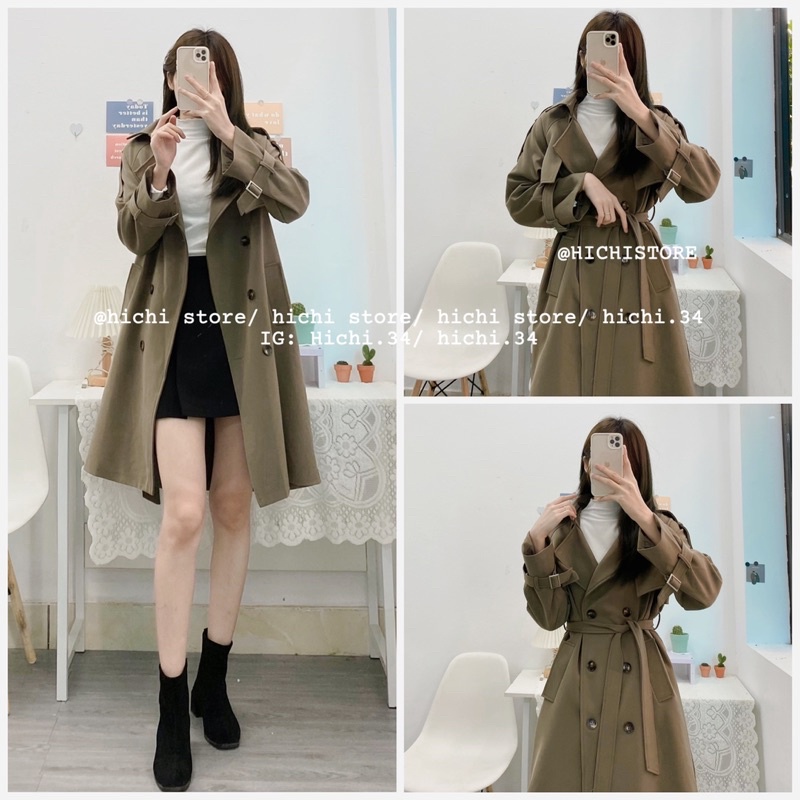 áo mangto dài đến gối ẢNH THẬT VIDEO hichi | BigBuy360 - bigbuy360.vn