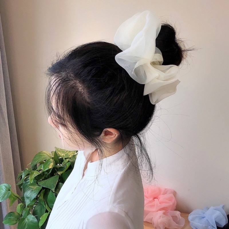 Dây buộc tóc FREESHIP cột tóc scrunchies vải cỡ lớn nhiều màu phong cách Hàn Quốc dành cho nữ PK118