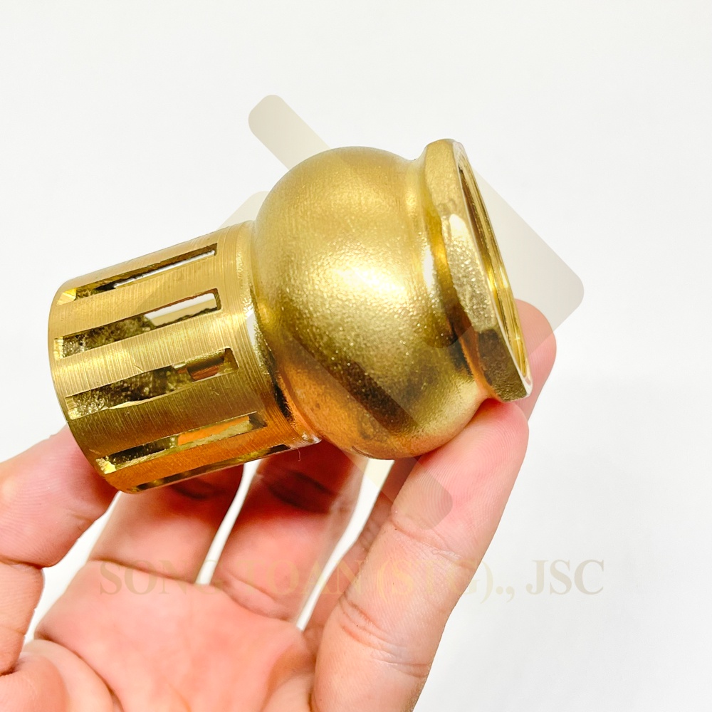 Lúp pê &amp; Luppe bơm nước, Chõ rọ lọc hút nước một chiều kết nối ren dân dụng - Bằng đồng