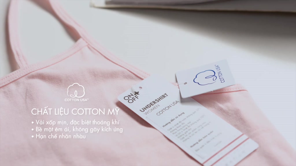 Áo hai dây nữ ONOFF chất liệu Cotton mềm mại, thấm hút mồ hôi tốt - 16IM23S019 | BigBuy360 - bigbuy360.vn