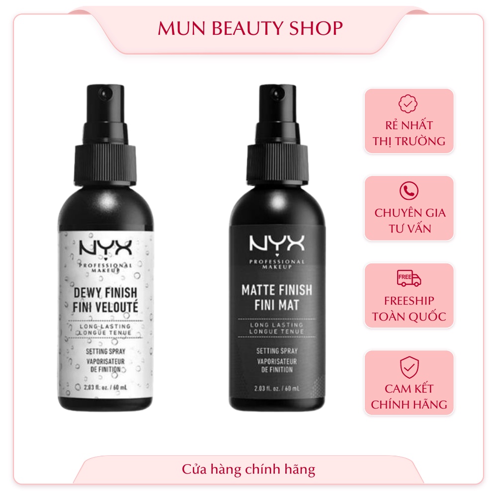 Xịt Khóa Nền Giữ Lớp Trang Điểm NYX Cho Da Khô - Da Dầu