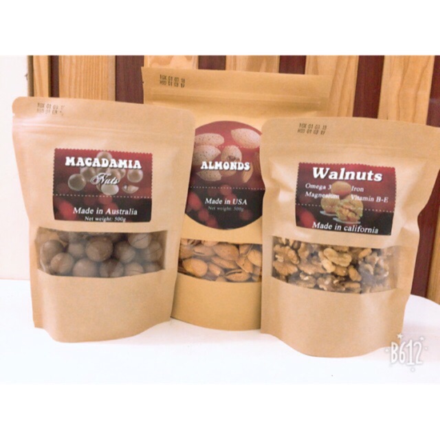 Combo hạnh nhân bơ + nhân óc chó + hạt macca