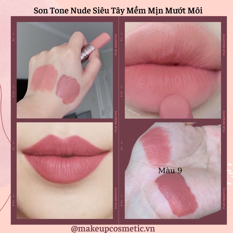 Son Môi Màu Nude Siêu Tây Mềm Mịn, Mượt Mà, Lâu Trôi Lipgloss + Lipstick 2in1