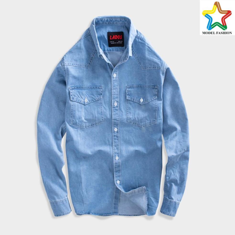 Áo sơ mi Denim dài tay cao cấp Modelfashion-18044, Chất denim dày, form rộng 💖💖