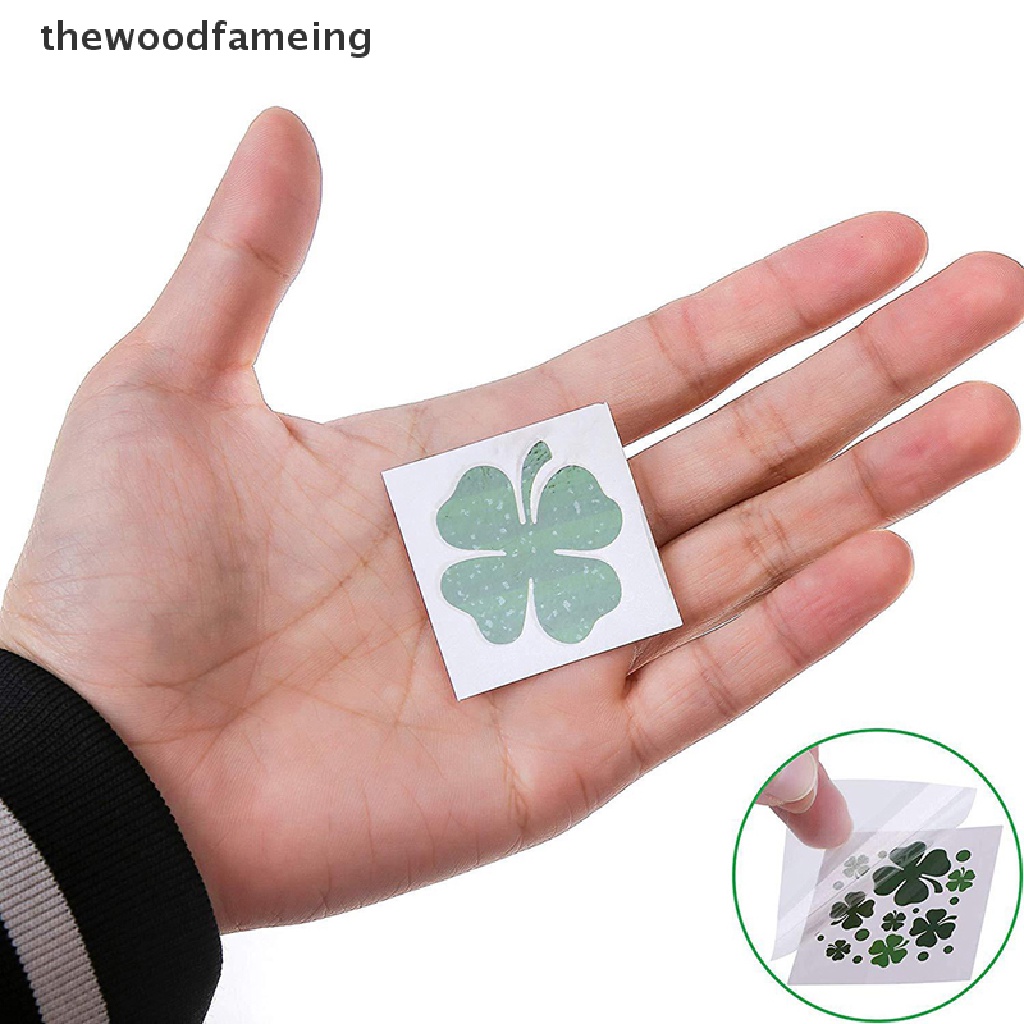 Hình Xăm Dán Tạm Thời Họa Tiết Cỏ Bốn Lá Saint Patrick