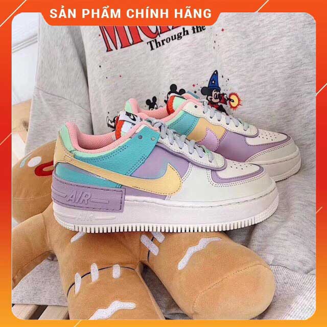 Mới về 👟 Giày thể theo nữ a.f.1 shadow cầu vồng, giày Ari Force Shadow bảy màu Nữ full size