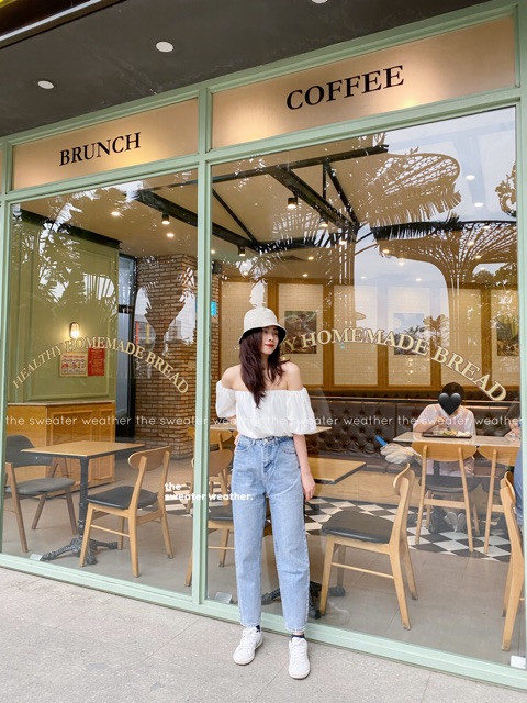 Áo croptop trễ vai phồng | BigBuy360 - bigbuy360.vn