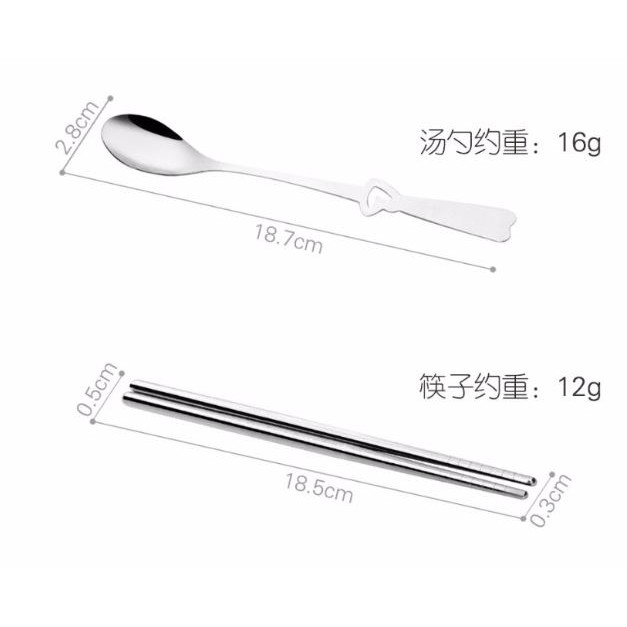 Set đũa thìa kèm hộp đựng tiện dụng Hàng Nội Địa Trung